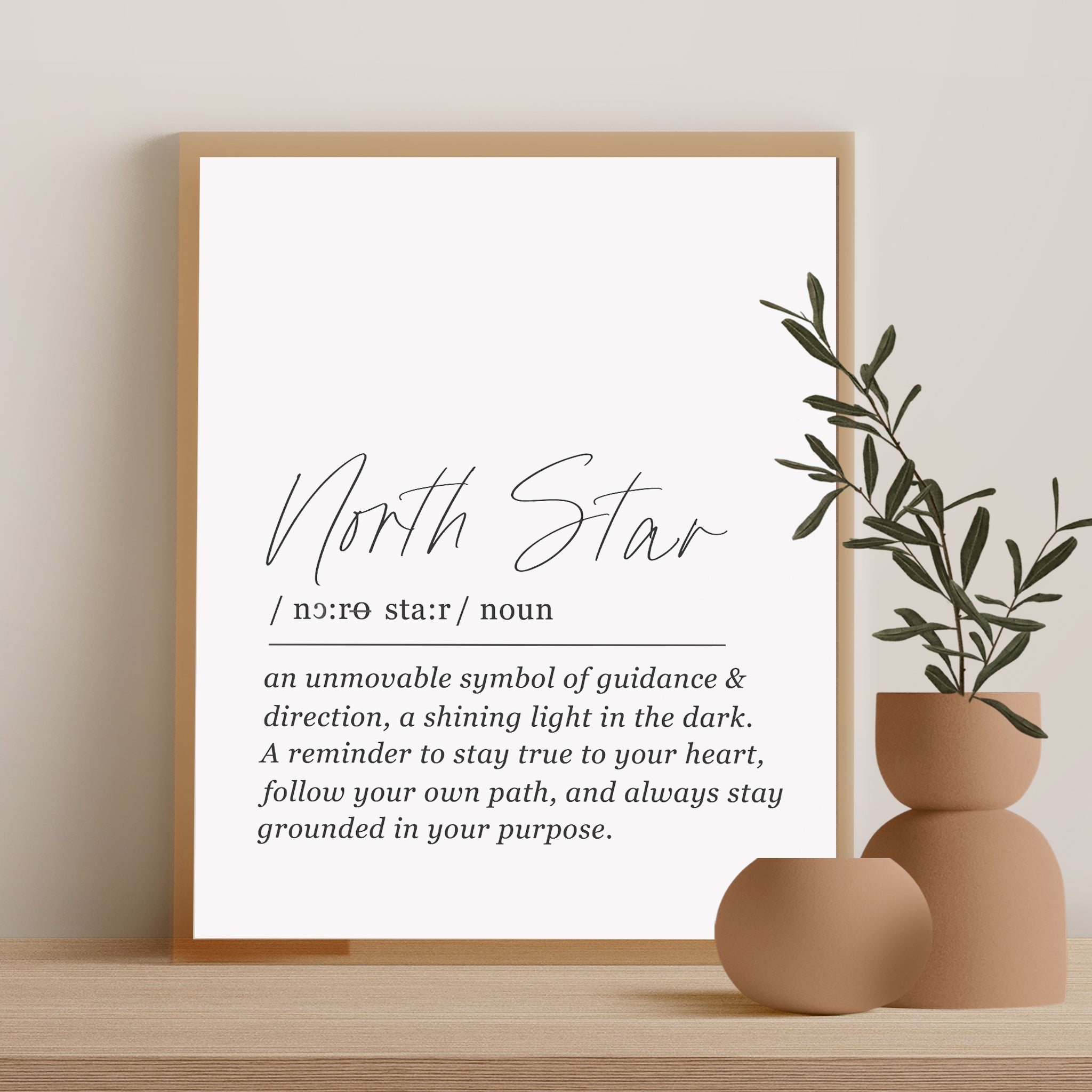 North Star Dictionary Definition Art Print – Westbrook Print Shop