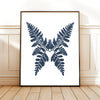Botanical Ink Splashes - Textured Blue on White - Set of 4