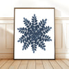 Botanical Ink Splashes - Textured Blue on White - Set of 4