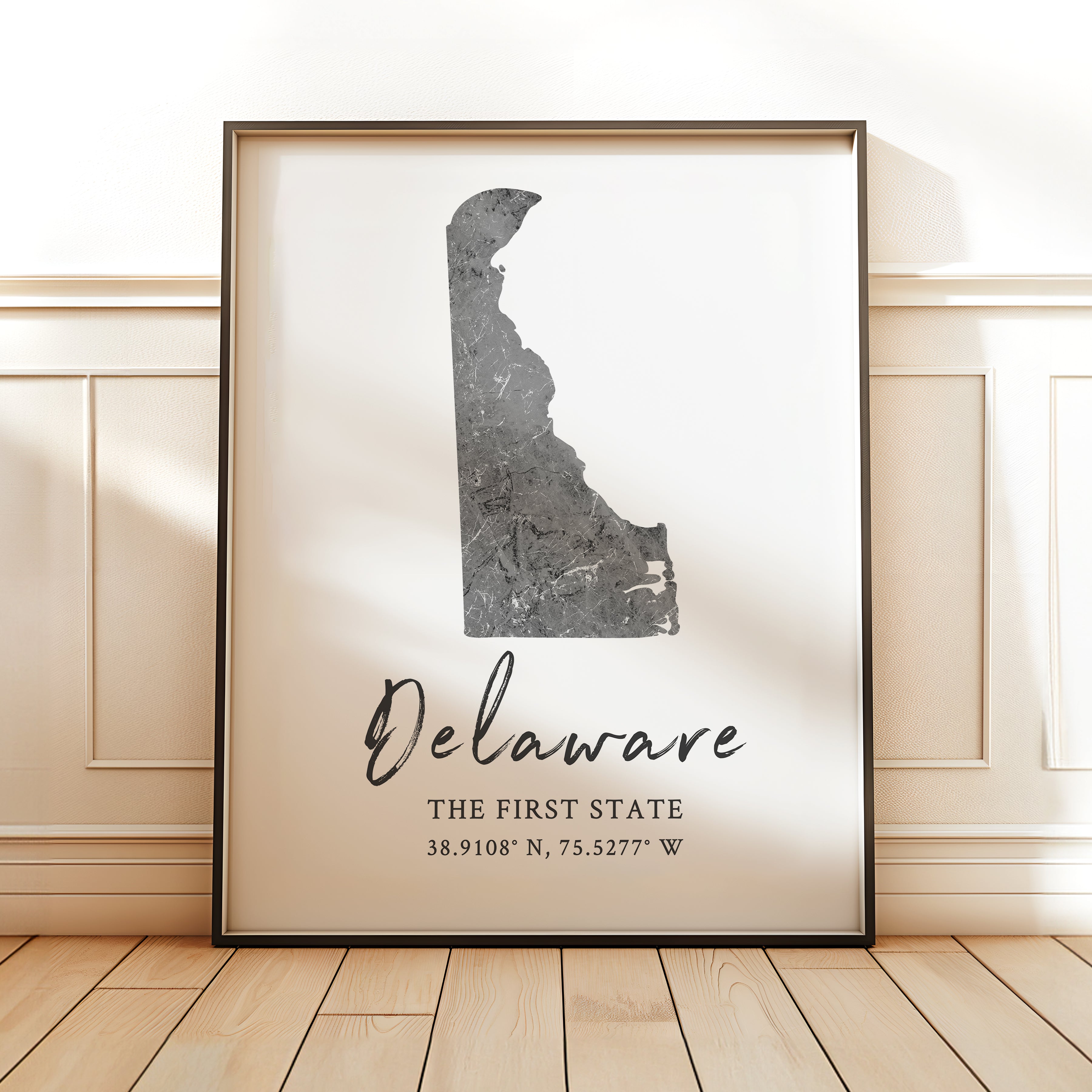 Delaware State Map Art Print – Westbrook Print Shop