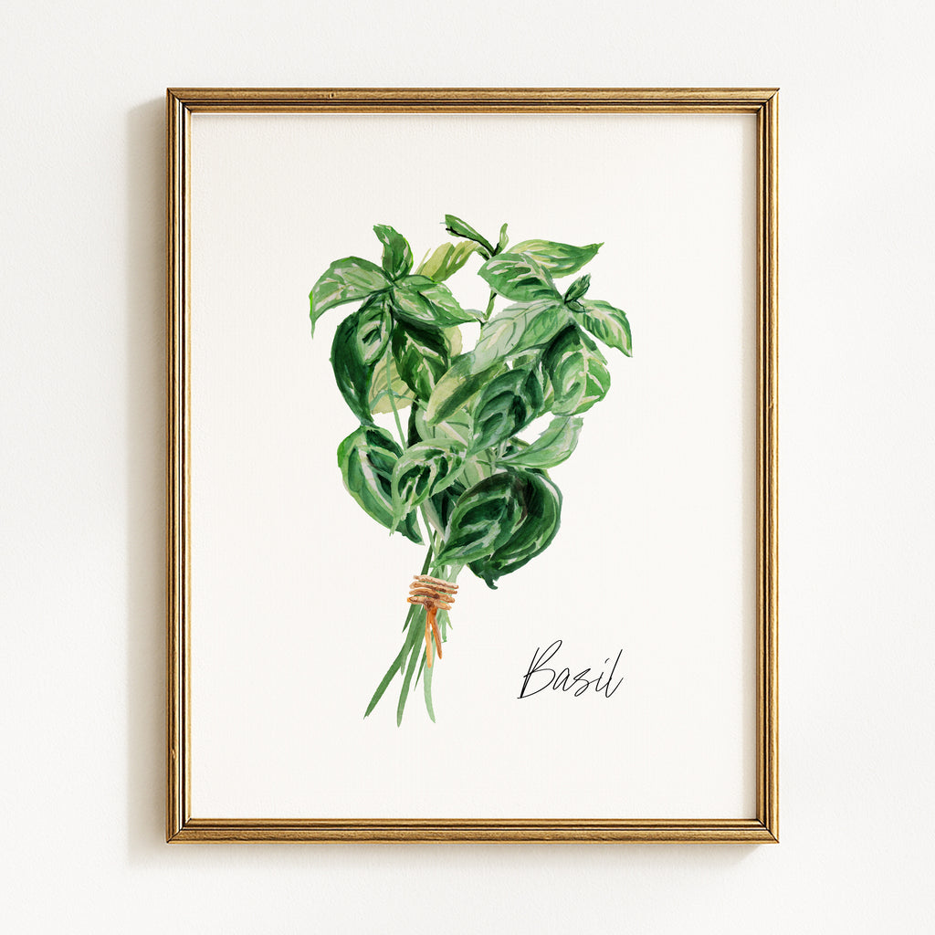 Watercolor Kitchen & Garden Herbs - Set of 6