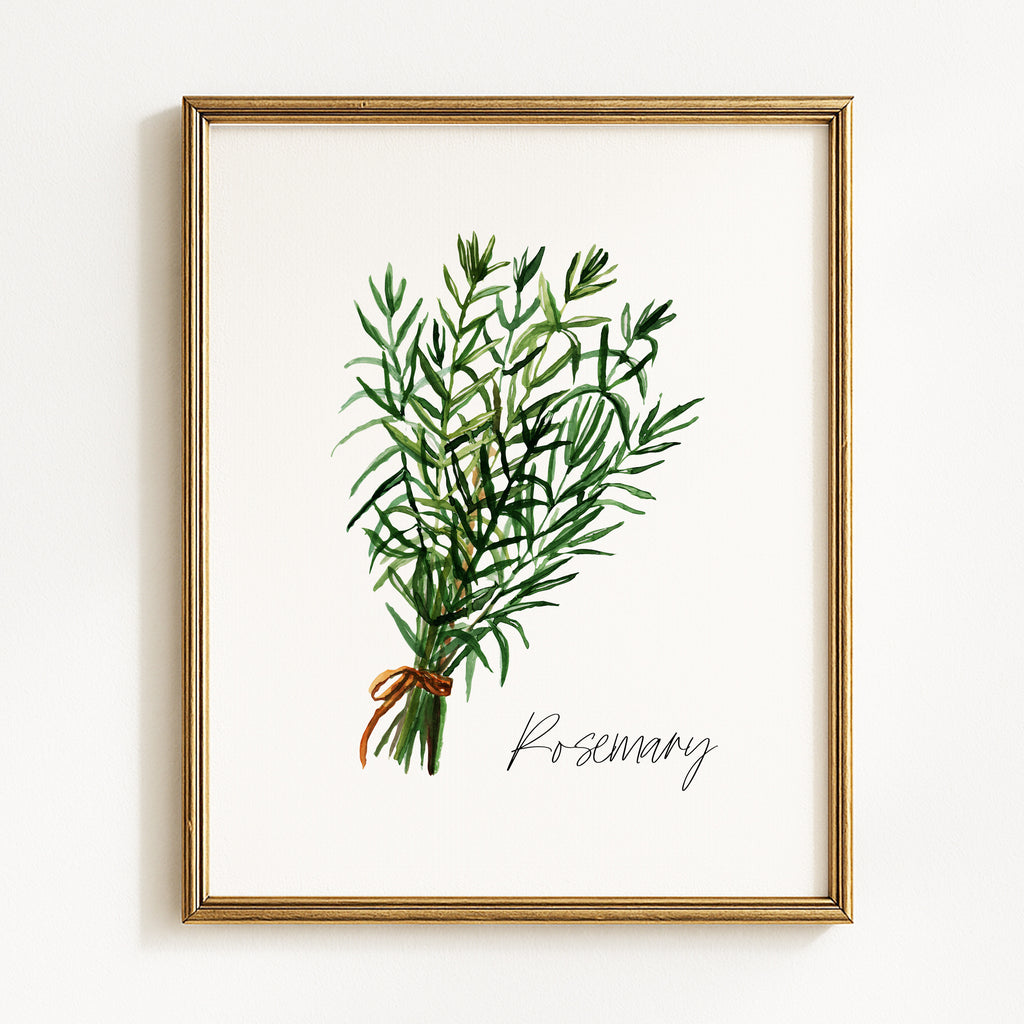 Watercolor Kitchen & Garden Herbs - Set of 6