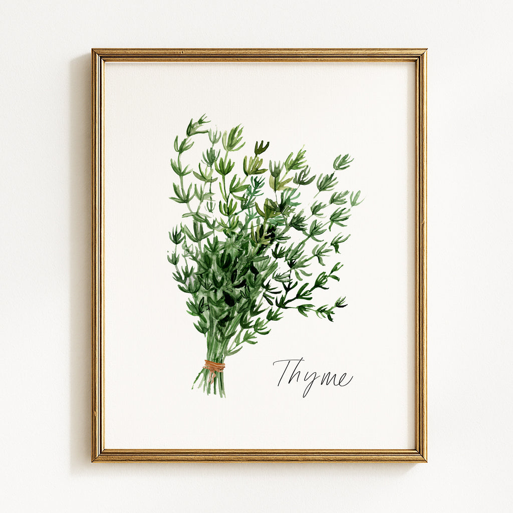 Watercolor Kitchen & Garden Herbs - Set of 6