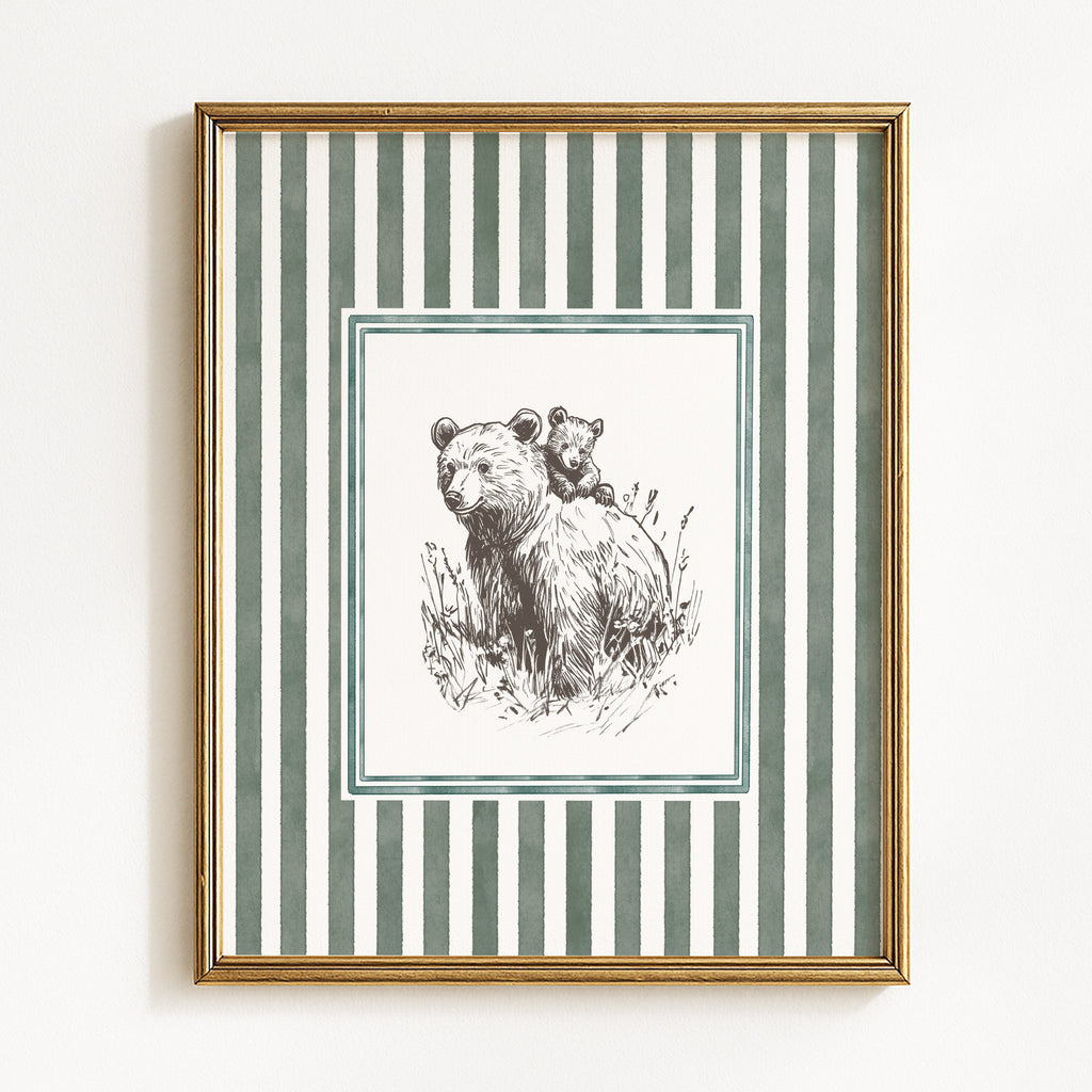 Vintage Woodland Animal Sketches - Set of 4