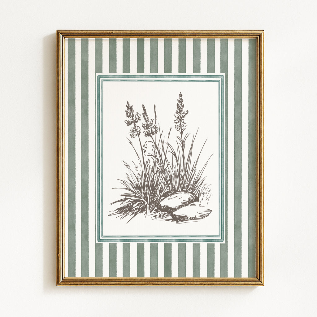 Vintage Woodland Botanical Sketches - Set of 4