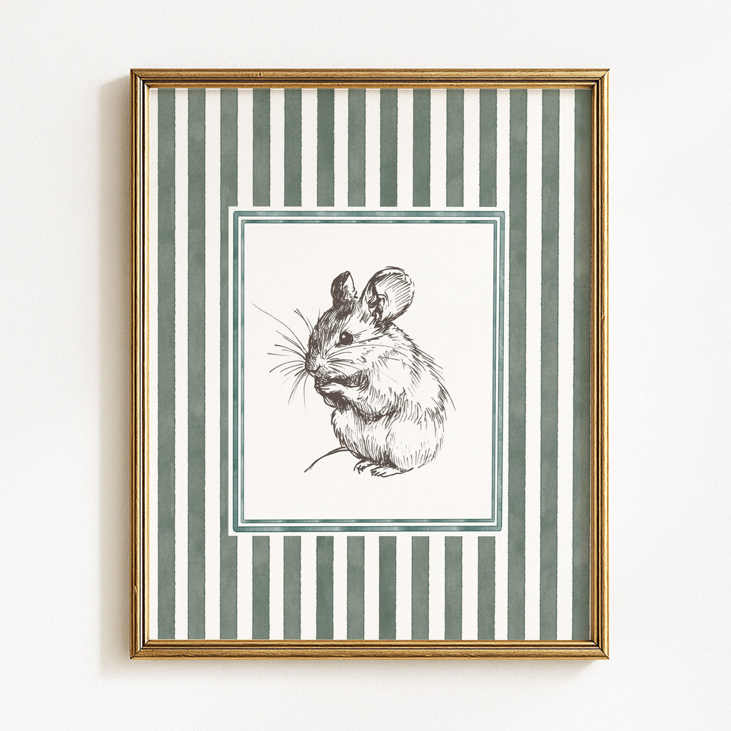 Vintage Woodland Animal Sketches - Set of 4