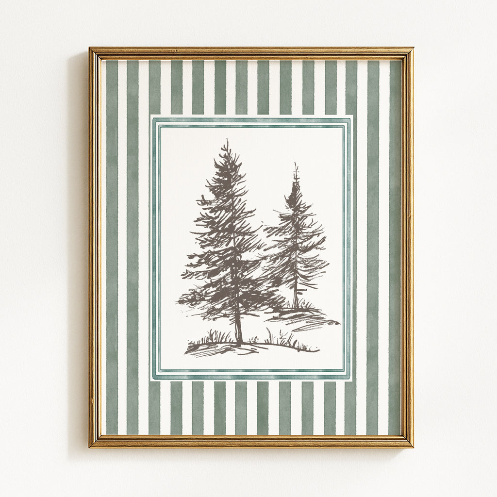 Vintage Woodland Botanical Sketches - Set of 4