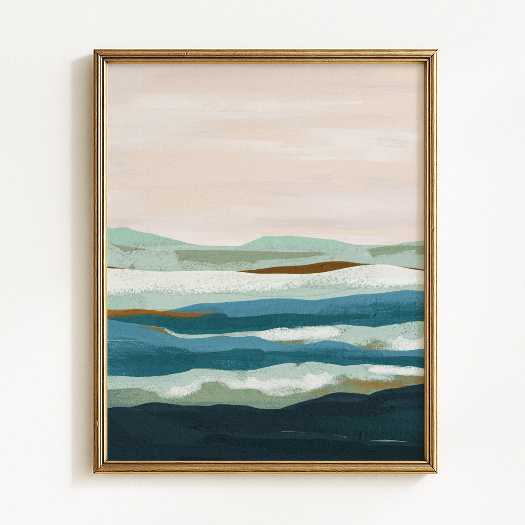 Watercolor Coastal Seascapes - Set of 2