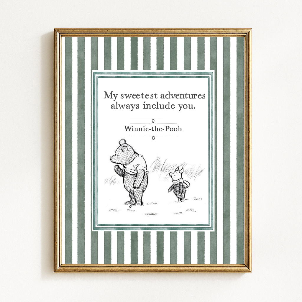 Winnie-the-Pooh - Set of 3 Original Sketches & Quotes