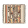 Trout Fishing Woven Cotton Blanket
