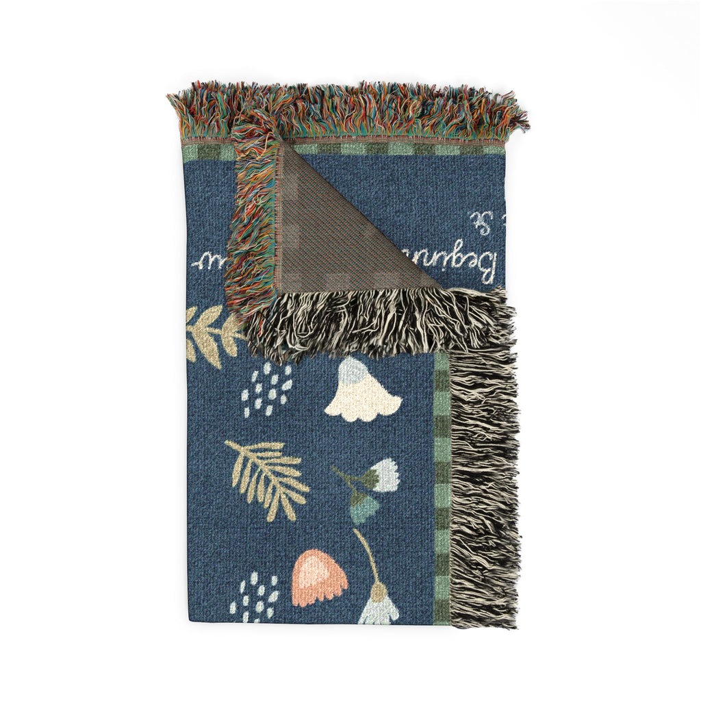 Home Sweet Home Woven Cotton Blanket