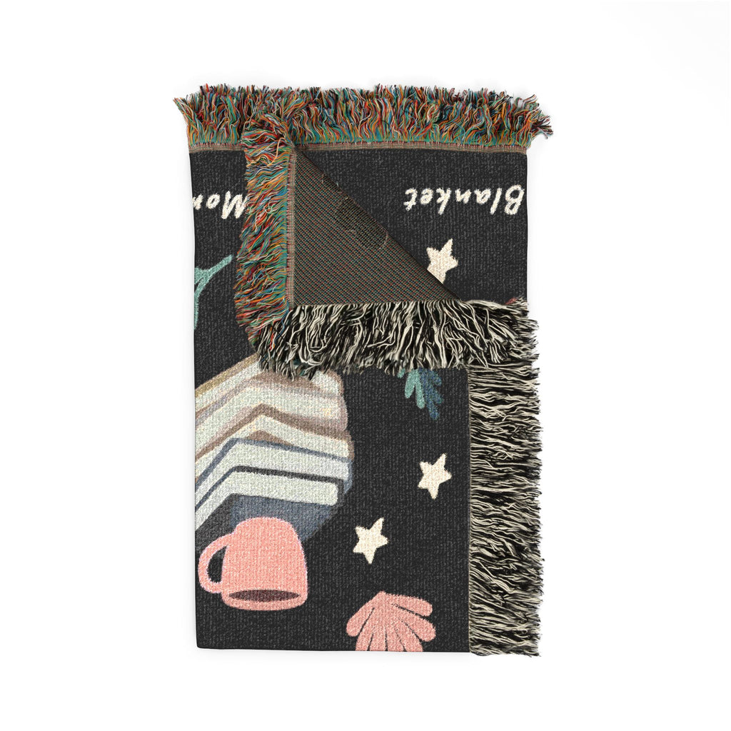 Book Lovers Woven Throw Blanket