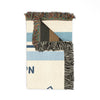 Coastal Beach Town Woven Throw Blanket