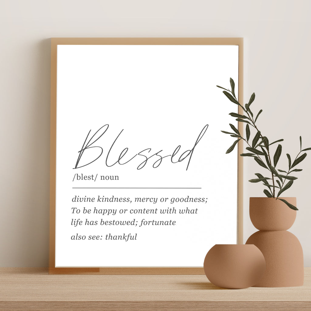 Definition Print - Blessed