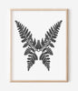 Botanical Ink Splashes - Textured Black on White - Set of 4