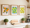 Modern Abstract Fruits - Set of 3 Exhibition Prints