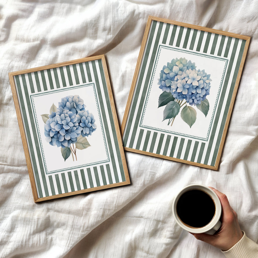 Watercolor Hydrangeas - Set of 2