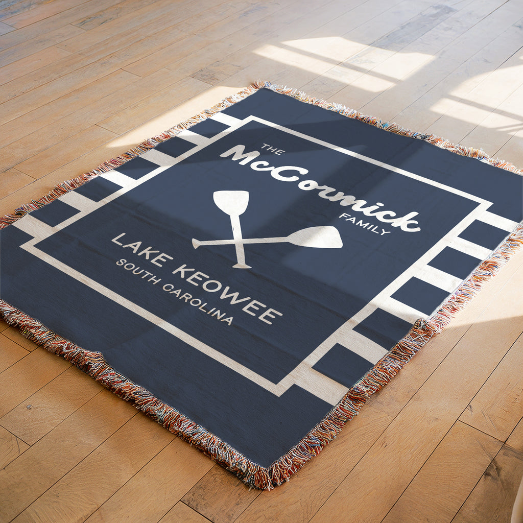 Lake House Woven Cotton Blanket
