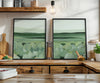 Green Meadows Watercolor Landscapes - Set of 2