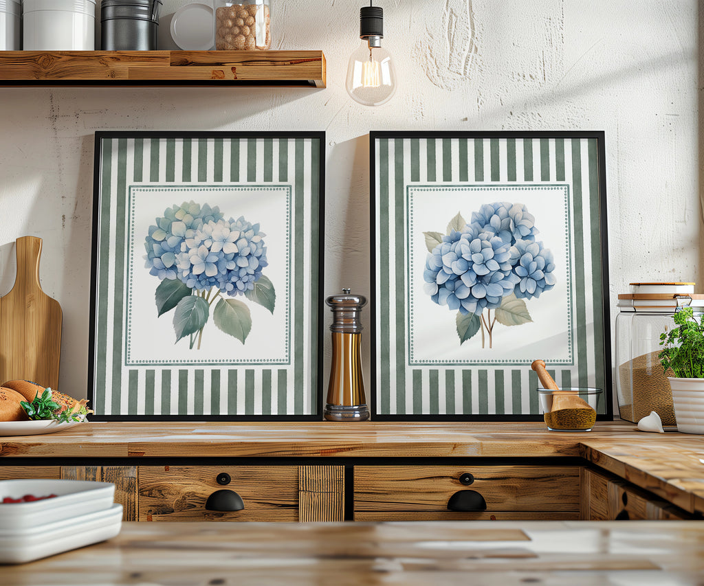 Watercolor Hydrangeas - Set of 2