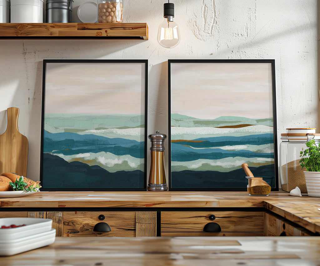 Watercolor Coastal Seascapes - Set of 2
