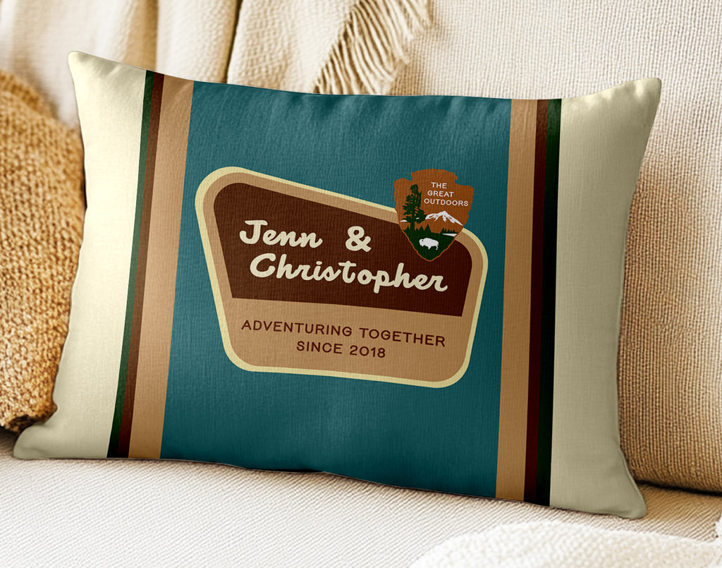 National Park Outdoors Adventure Personalized Pillow