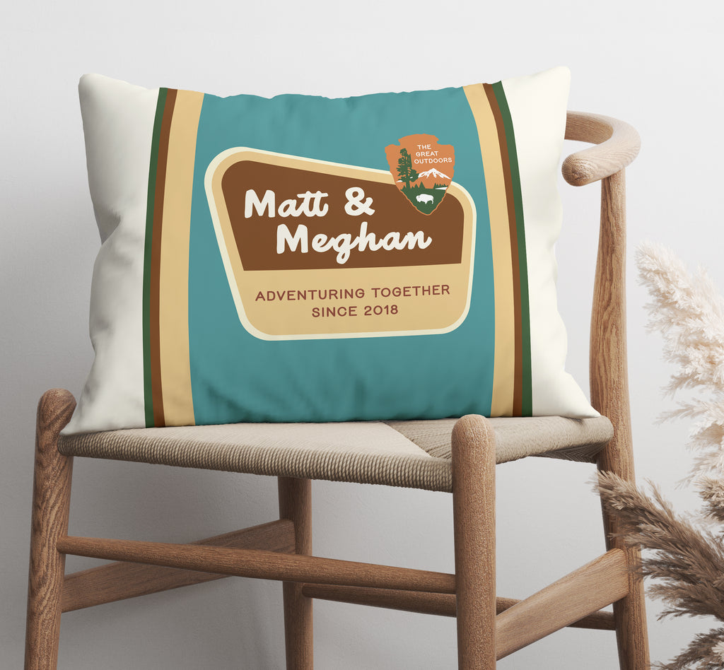 National Park Outdoors Adventure Personalized Pillow