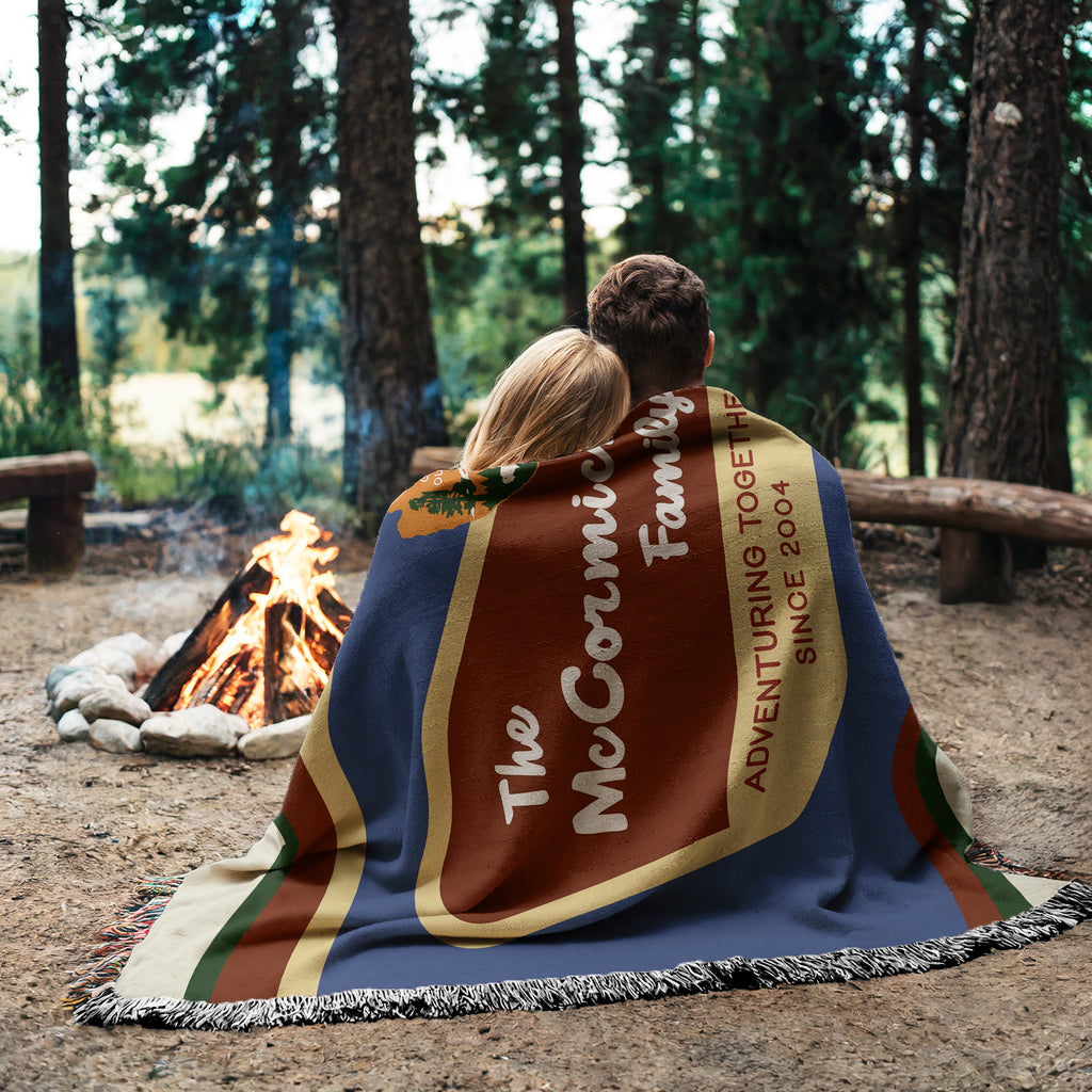 National Park Outdoors Adventure Woven Cotton Blanket