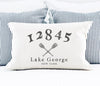 Lake/River/Beach Town Zip Code Personalized Pillow