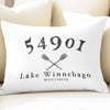 Lake/River/Beach Town Zip Code Personalized Pillow