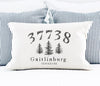 Mountain/Lake Town Zip Code Personalized Pillow