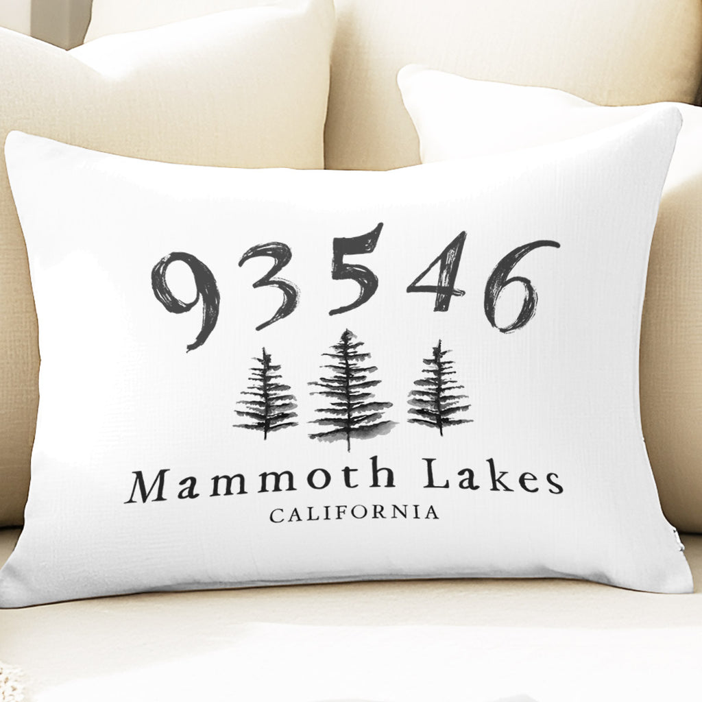 Mountain/Lake Town Zip Code Personalized Pillow