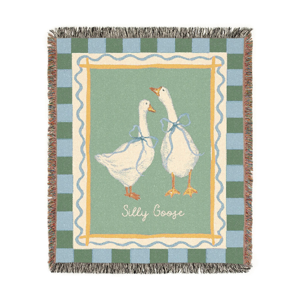 Silly Goose Woven Cotton Blanket