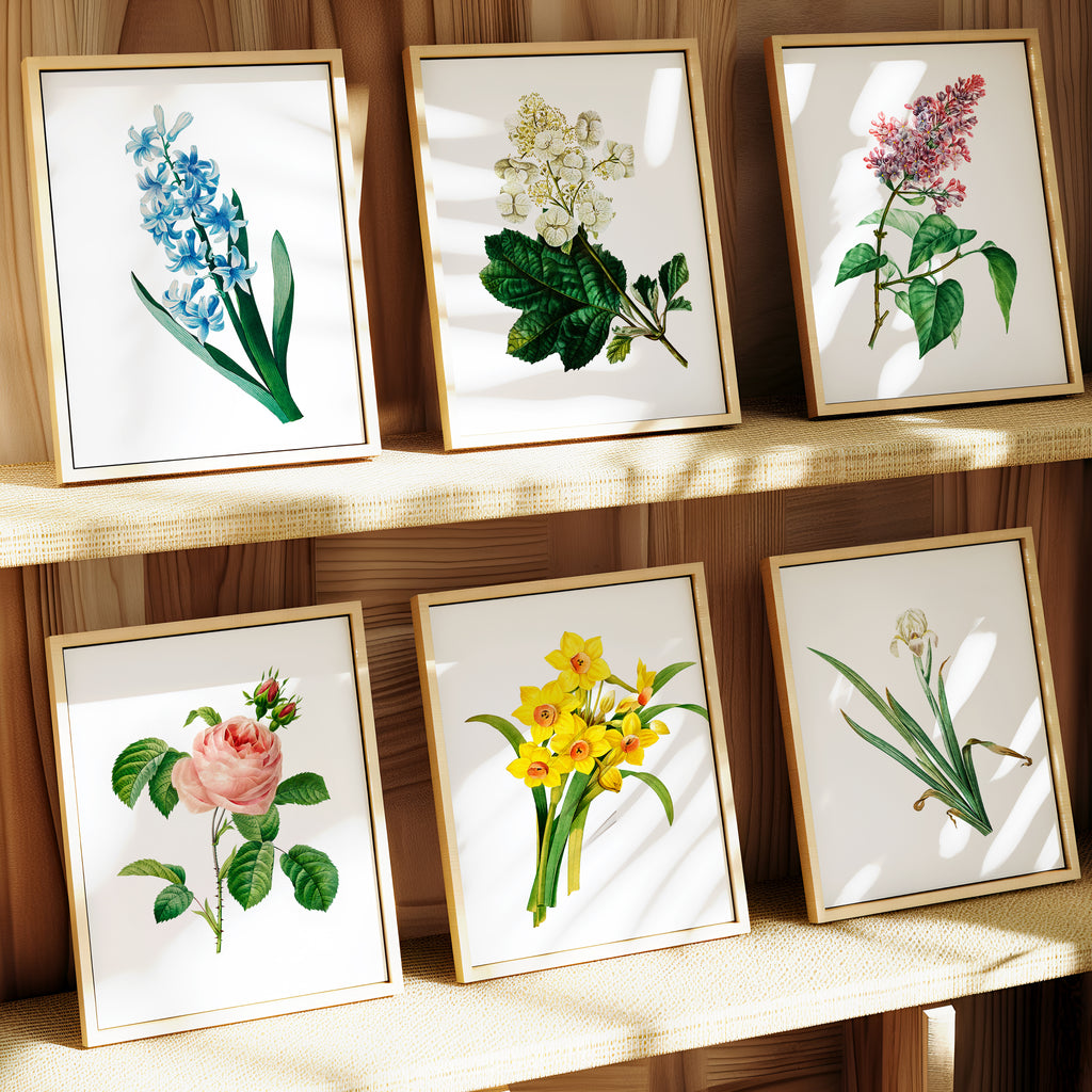 Vintage Spring Floral Mix - Set of 6