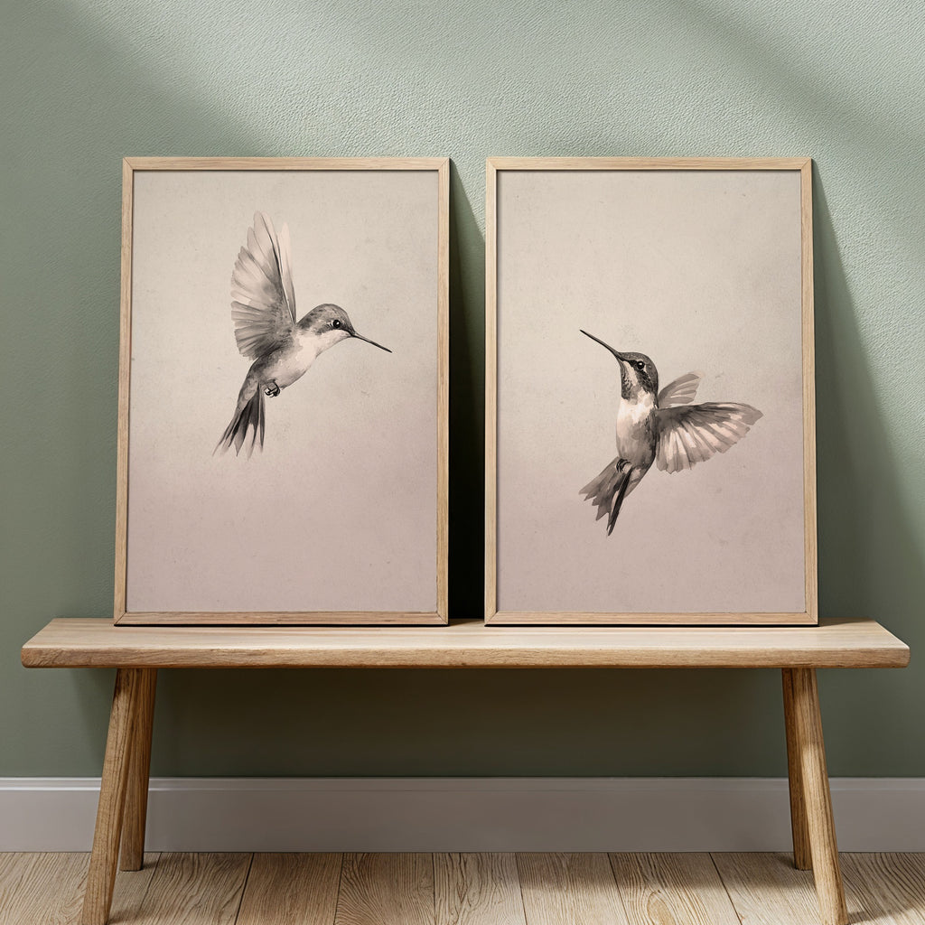 Vintage Hummingbirds - Set of 2