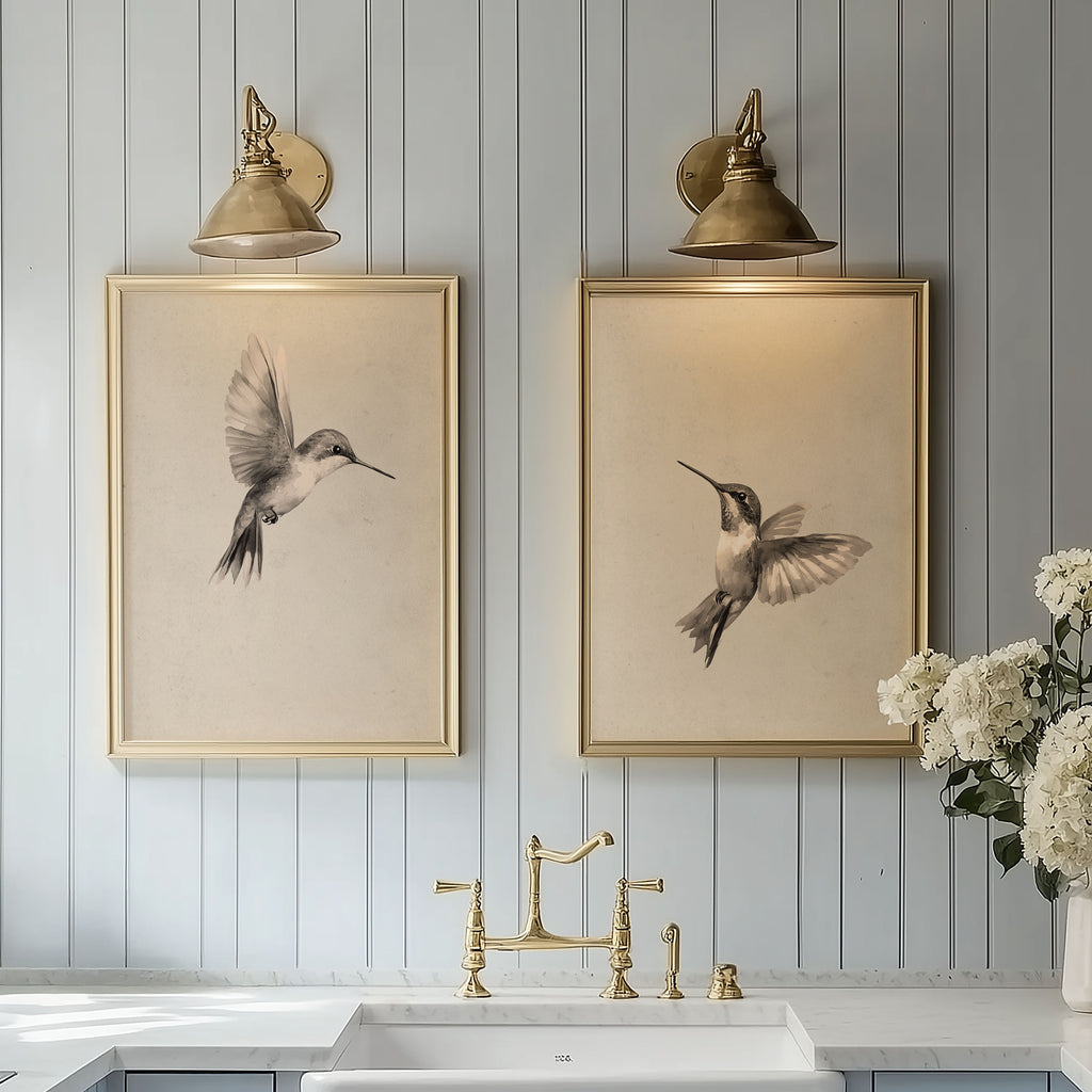 Vintage Hummingbirds - Set of 2