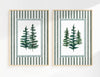 Watercolor Evergreen Pine Trees - Set of 2