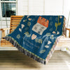 Home Sweet Home Woven Cotton Blanket