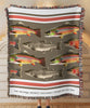 Trout Fishing Woven Cotton Blanket
