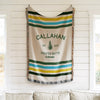 Mountain or Lake Cabin Woven Cotton Blanket