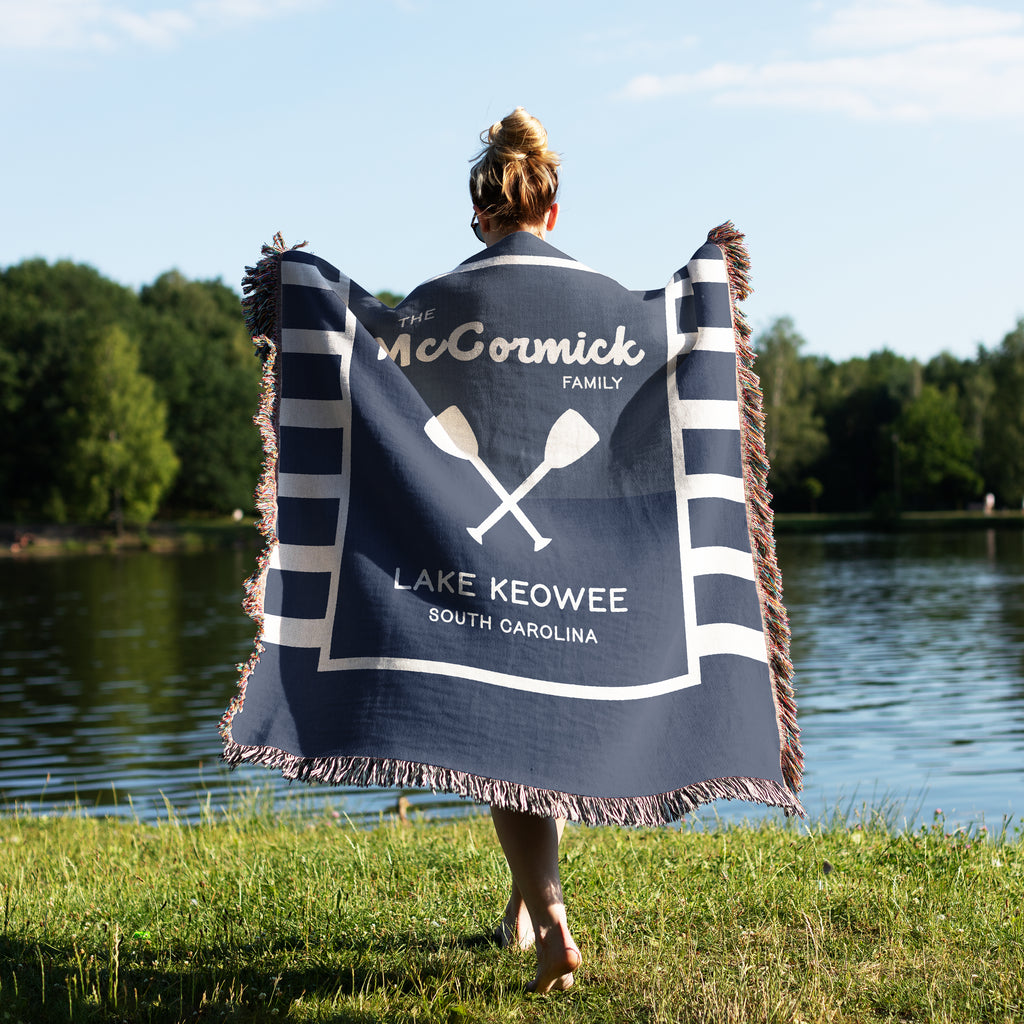 Lake House Woven Cotton Blanket
