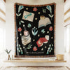 Book Lovers Woven Throw Blanket