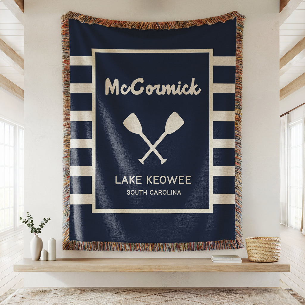 Lake House Woven Cotton Blanket