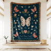 Butterflies Woven Throw Blanket