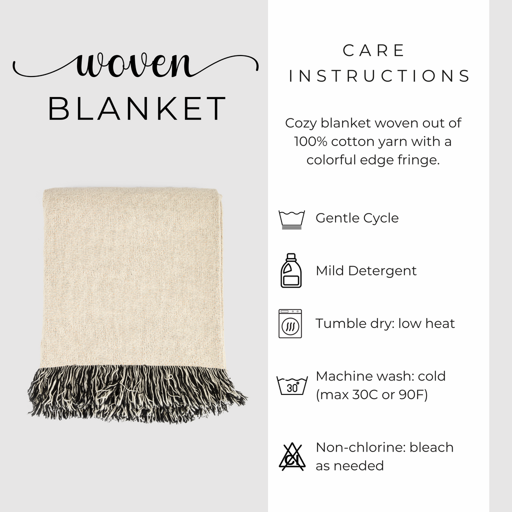 Coastal Beach Town Woven Throw Blanket