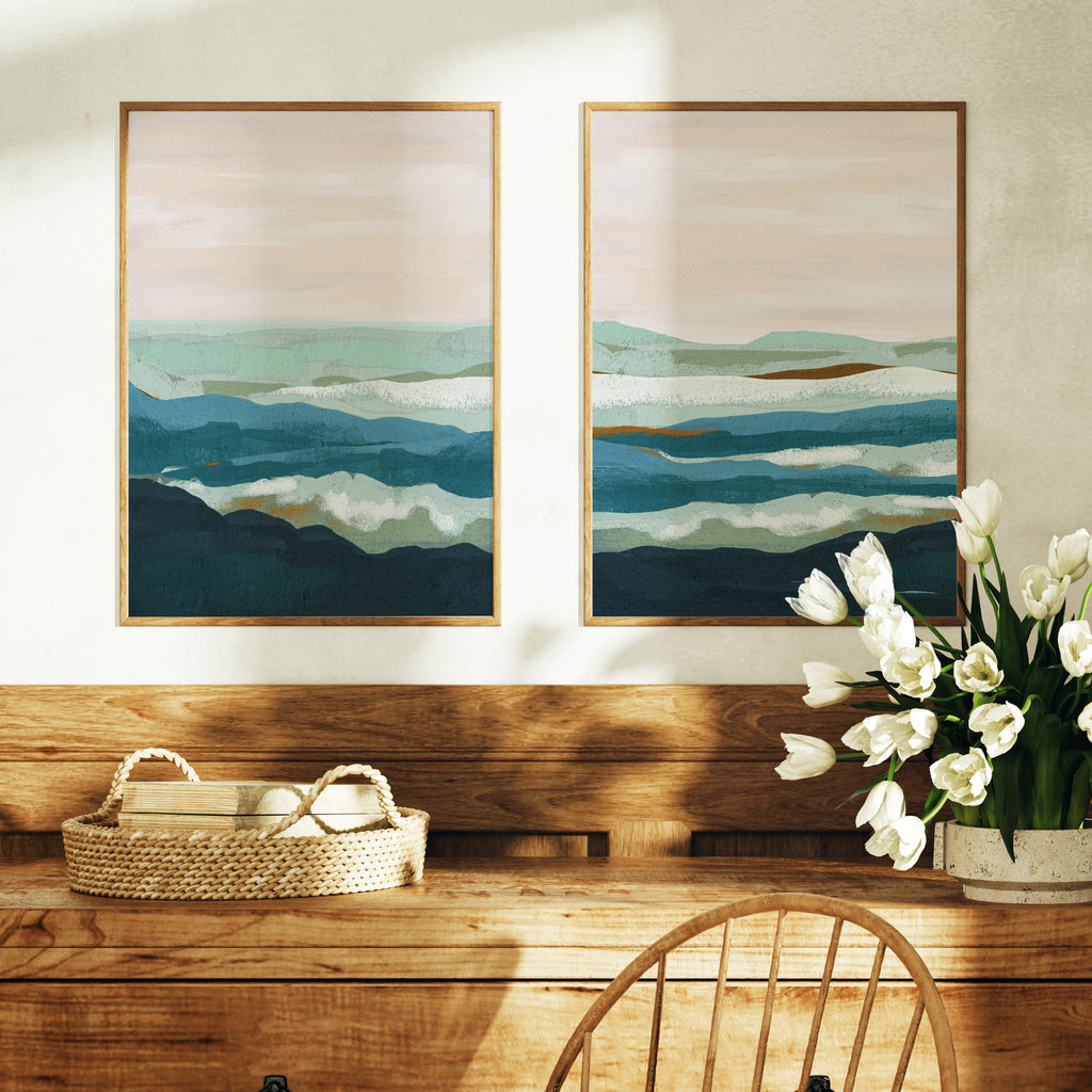 Watercolor Coastal Landscapes - Set of 2