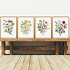 Wildflower Bouquets - Set of 4
