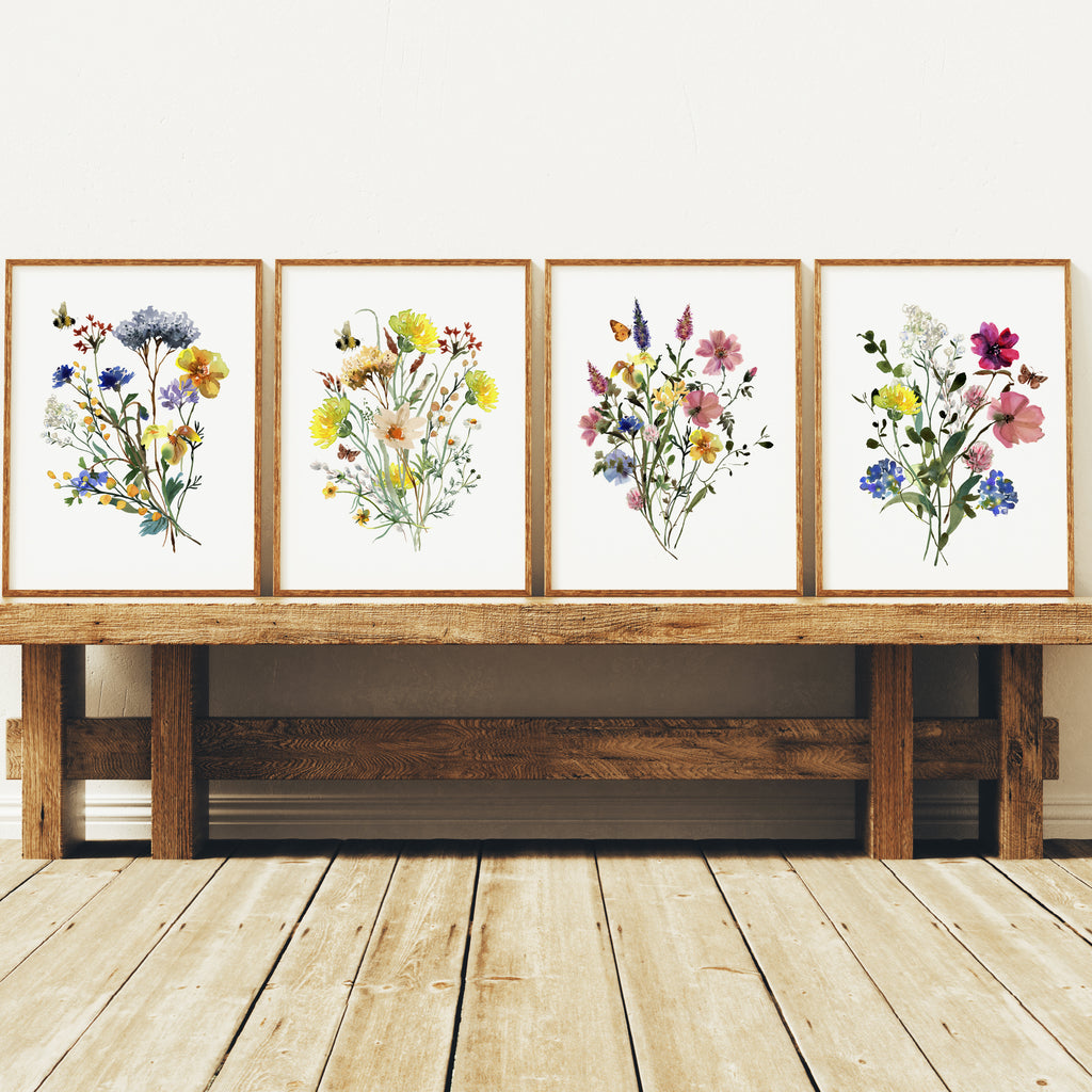 Wildflower Bouquets - Set of 4