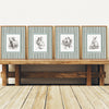 Vintage Woodland Animal Sketches - Set of 4