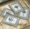 Vintage Tropical Palm Tree Sketches - Set of 4